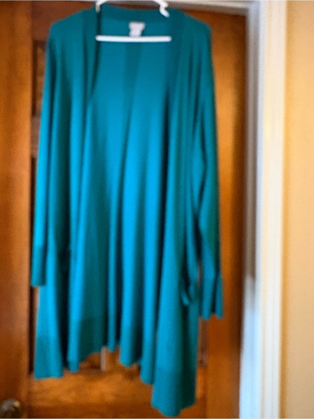 Chicos Teal Open-Front Women’s Cardigan